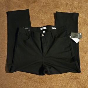 Nine West Jeans High Rise Black Straight Pants Size 16 NWT